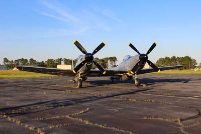 Twin Mustang-F82 with  4 blade Propeller MTV-4-1