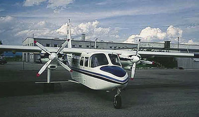 Britten Norman BN-2B-20 with 4-blade MTV-14