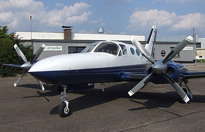 Cessna 421 with 4-blade MTV-16