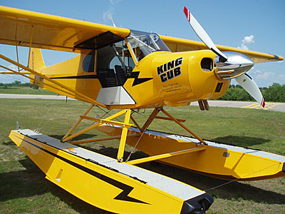 Piper PA-18 Super Cub with 2-blade MTV-15 reverse prop